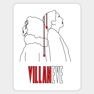 Villaneve black outline Sticker